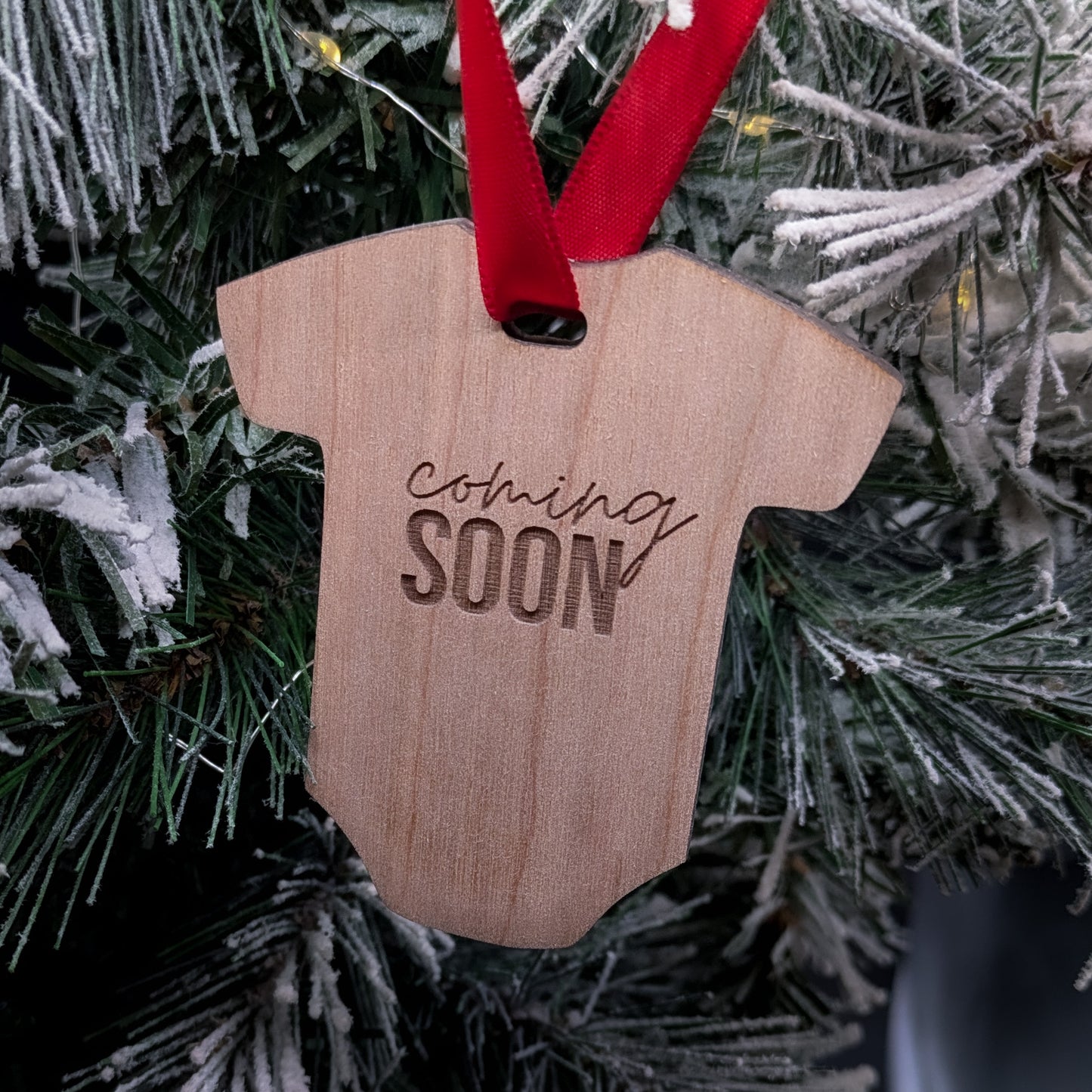 Coming Soon Baby Onesie Ornament