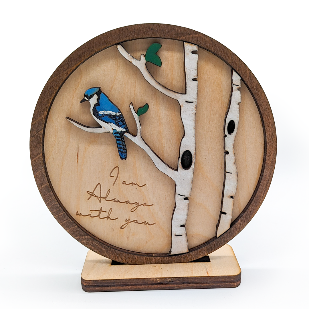 Memorial Cardinal or Blue Jay Memorial shelf sitter