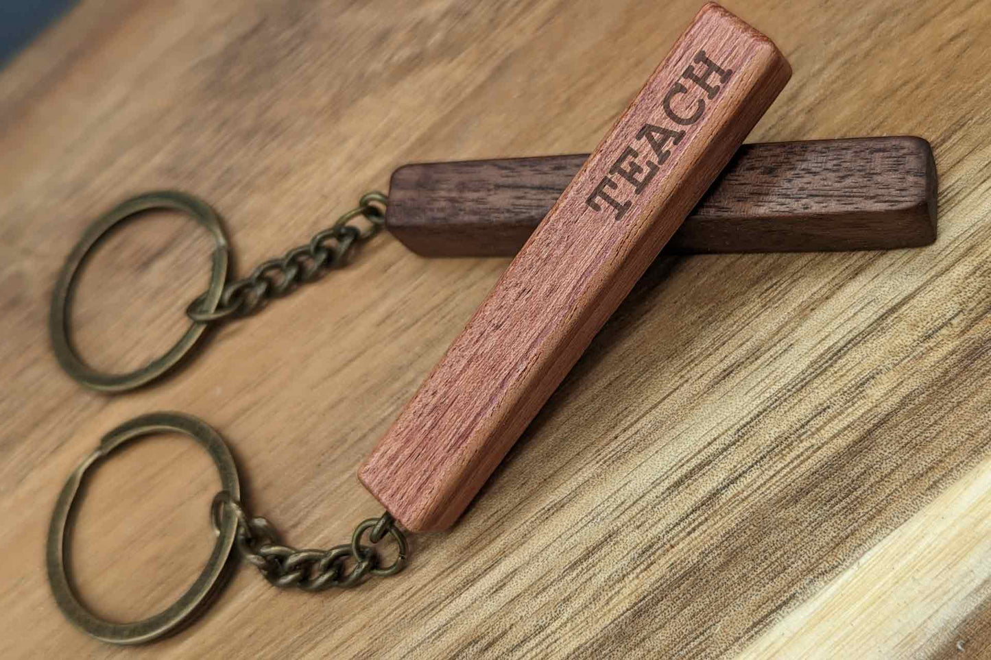 Custom Engraved Wooden Keychain