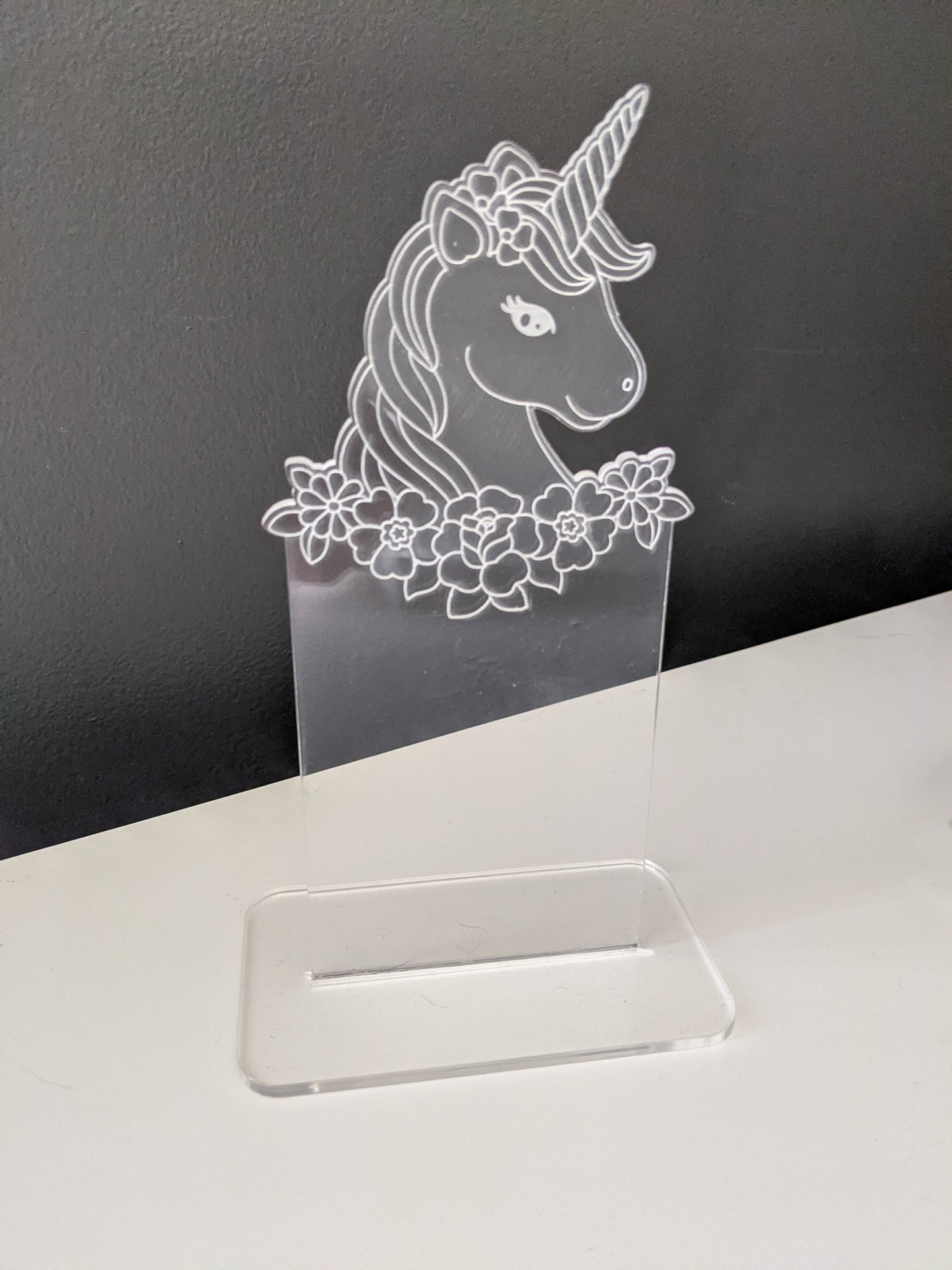 Unicorn Acrylic Scrunchie Holder - Whimsical Organizer for Hair Accessories