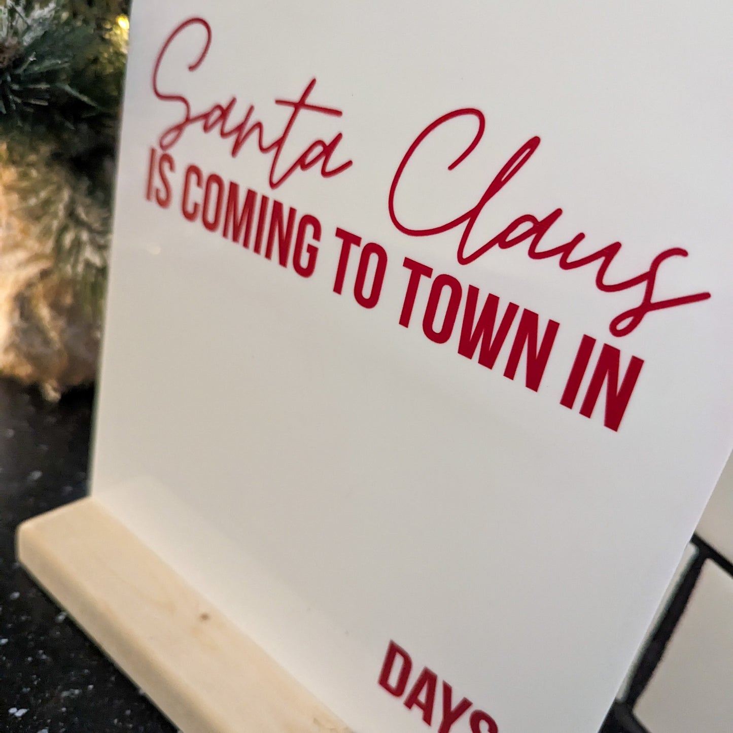 Countdown to Christmas Dry Erase Sign