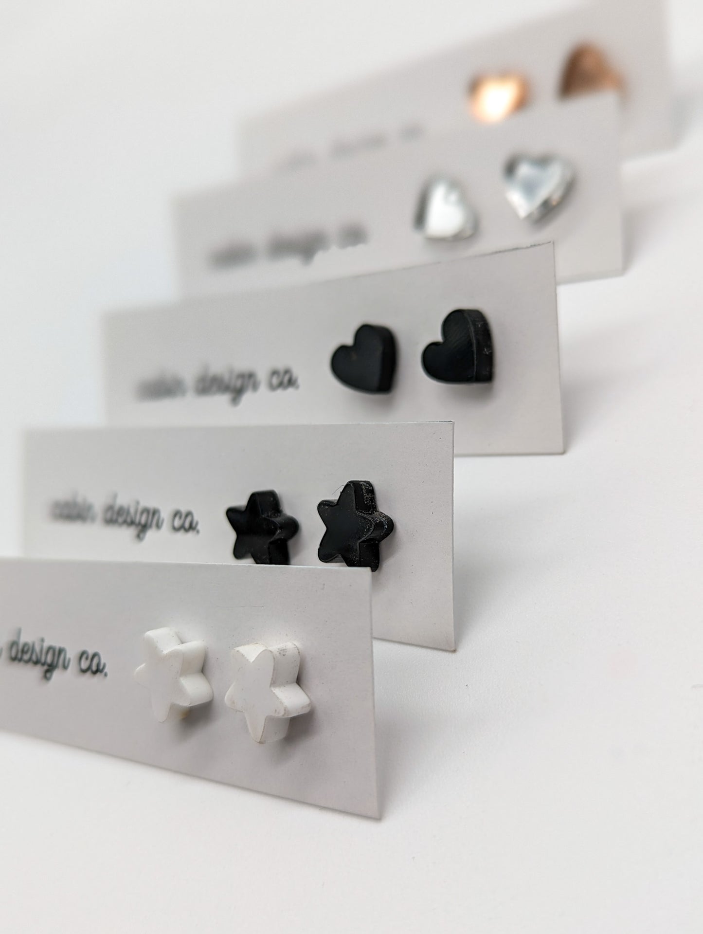 Cute Heart or Star Shaped Laser Cut Stud Earrings