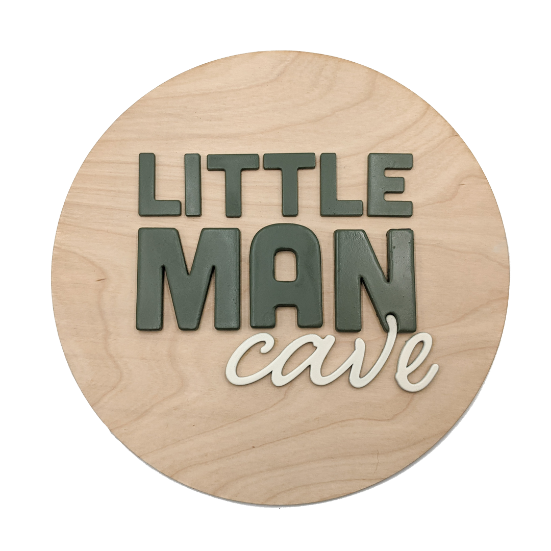 Little Man Cave Nursery Sign