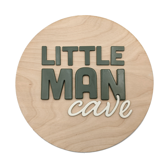 Little Man Cave Nursery Sign